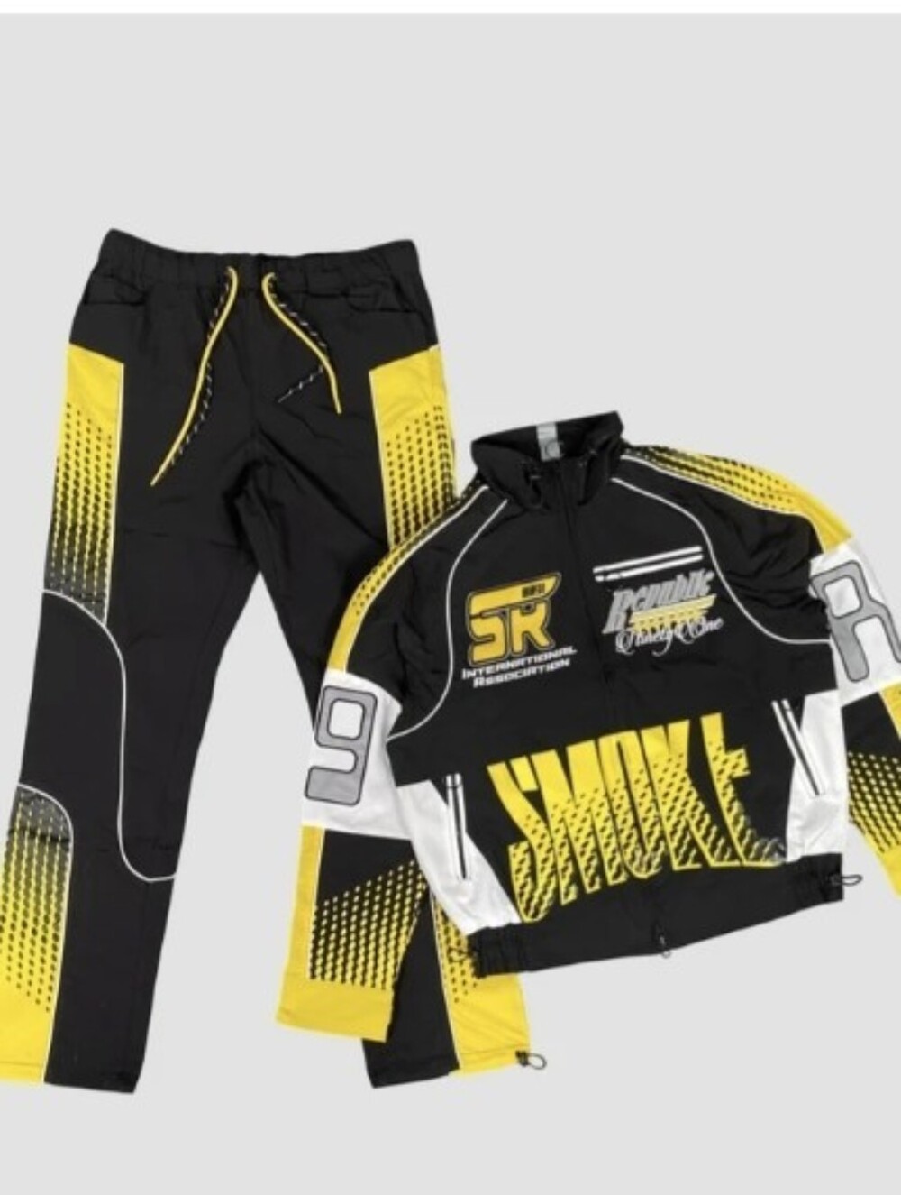 Smoke Rise Republic Nylon Sporty Zip Jacket & Pants Set